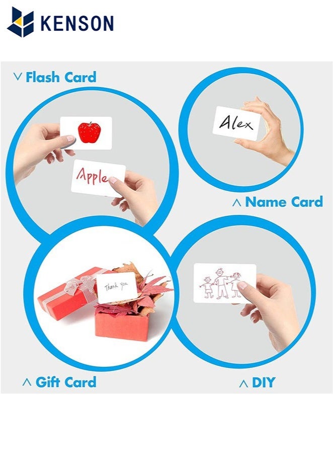 KENSON 200Pcs Blank Business Card, Kraft Paper Learning Card, Note Card, Thanksgiving Day Mes... - Image 5
